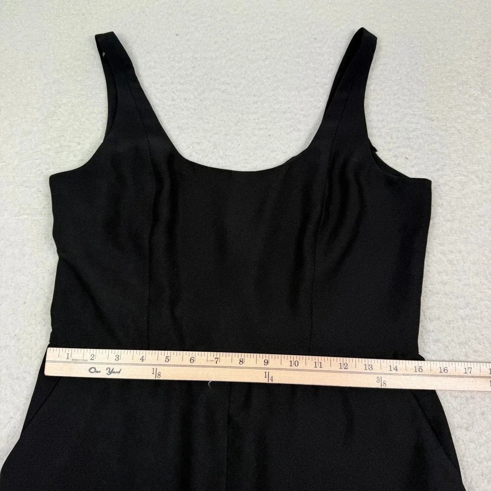 Banana Republic Jumpsuit Women 10 Black Wide Leg Sleeveless Scoop Neck Evening